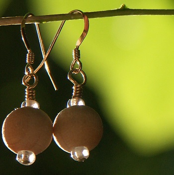 Gold Single Drop Fragrance Earrings $15