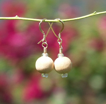 Gold Single Drop Fragrance Earrings $15