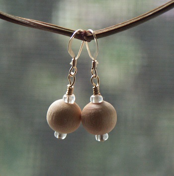 Gold Single Drop Fragrance Earrings $15