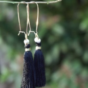 Black Magic Tassel Fragrance Earrings