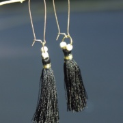 Black Magic Tassel Fragrance Earrings