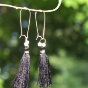 Black Magic Tassel Fragrance Earrings