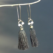 Black Magic Tassel Fragrance Earrings