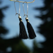 Black Magic Tassel Fragrance Earrings