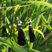 Black Magic Tassel Fragrance Earrings