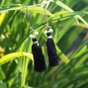 Black Magic Tassel Fragrance Earrings