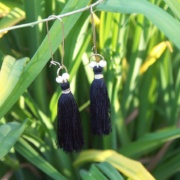 Black Magic Tassel Fragrance Earrings