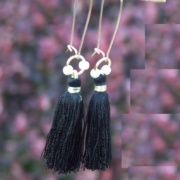 Black Magic Tassel Fragrance Earrings