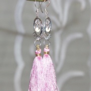 Pink Tassel Chandelier Charm Fragrance Earrings