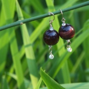 Rose Gold Red Tiger’s Eye Fragrance Earrings