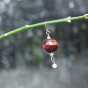 Rose Gold Red Tiger’s Eye Fragrance Earrings