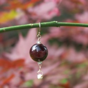 Rose Gold Red Tiger’s Eye Fragrance Earrings